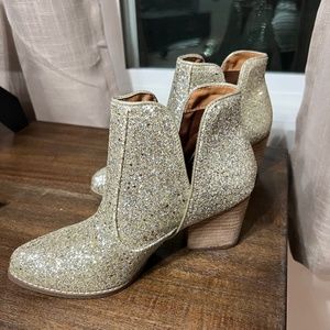 Not Rated gold booties